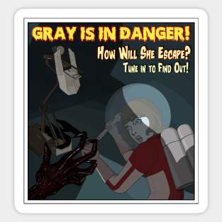 Gray is in Danger! Sticker